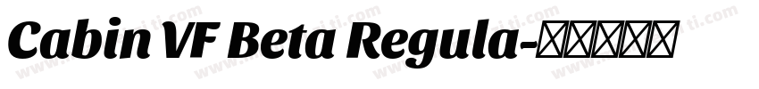 Cabin VF Beta Regula字体转换